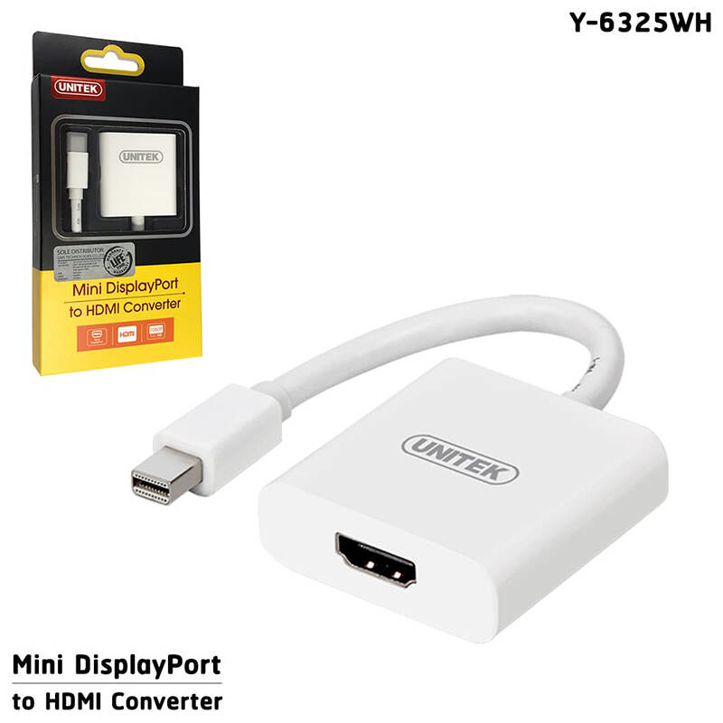 Cáp chuyển đổi MiniDisplayport sang HDMI 0.2m Unitek (Y 6325WH)