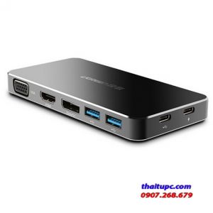Cable USB-C to VGA+HDMI+DP+2*USB 3.0+Type-C Ugreen 40872