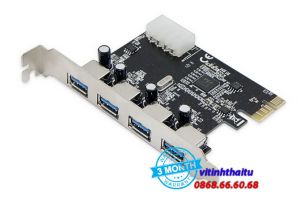 Card PCI-E to USB 3.0 4 cổng chính hãng Dtech PC0149
