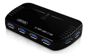 Bộ HUB UNITEK Y-3112 USB 3.0 10 cổng tốc độ cao 5Gbps tương thích USB 2.0