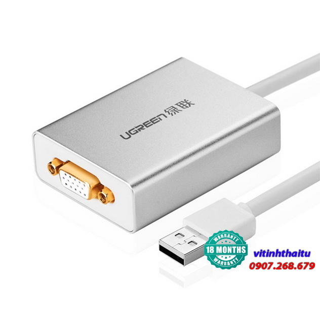 Cable USB 2.0 sang VGA Ugreen 40244