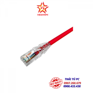 CÁP MẠNG CHÍNH HÃNG AMP/COMMSCOPE U/UTP, CAT.6, CM (PVC), MÀU ĐỎ, 2M