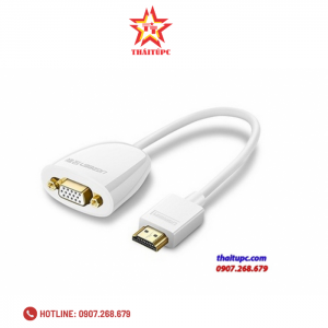 Cáp chuyển đổi HDMI to VGA không hỗ trợ Audio Ugreen 40252 chính hãng