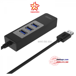 Hub USB 3.0 3 Ports + LAN chính hãng Unitek (Y-3045C) (3057)
