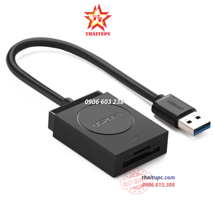 ĐẦU ĐỌC THẺ USB 3.0 HỖ TRỢ SD/TF CHÍNH HÃNG UGREEN 20250 CAO CẤP ĐẦU ĐỌC THẺ USB 3.0 HỖ TRỢ SD/TF CHÍNH HÃNG UGREEN 20250 CAO CẤP