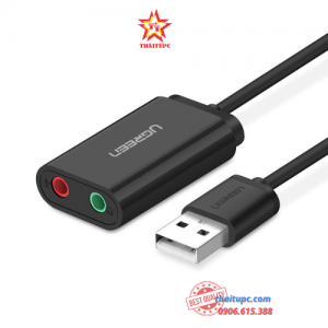 USB SOUND CARD UGREEN 30724 3.5MM HEADPHONE VÀ MICROPHONE JACK