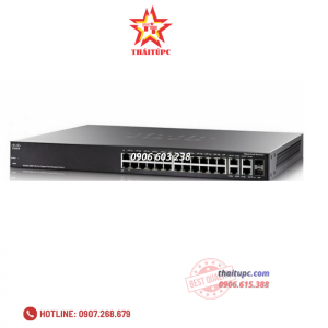 Cisco 24-port PoE+ (support 60W PoE Port) Gigabit with 195W power budget + 2 Gigabit copper/SFP combo + 2 SFP ports Managed Switch - SG350-28P-K9