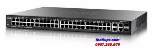 Cisco 48-port PoE+ (support 60W PoE Port) Gigabit with 375W power budget + 2 Gigabit copper/SFP combo + 2 SFP ports Managed Switch - SG350-52P-K9