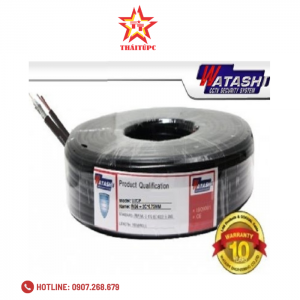 Cáp camera + dây nguồn Watashi RG6+2C WCP 071 100m đen