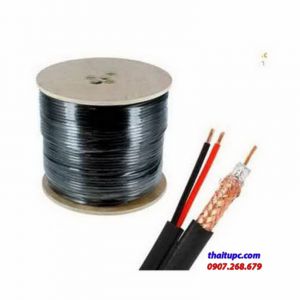 Cáp camera + dây nguồn Watashi RG6+2C WCP 043 300m (đen)