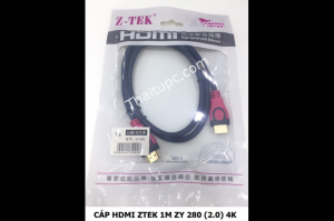 Cáp HDMI ZTEK ZY 280 chuẩn 2.0 4k@60Hz dài 1 mét