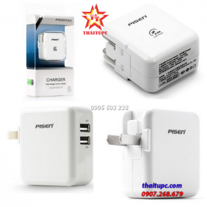 SẠC PISEN TS-UC038 2A DÀNH CHO IPHONE, IPAD, MÁY TÍNH