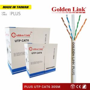 CÁP MẠNG GOLDEN LINK PLUS UTP CAT 6 – MÀU XÁM GL01010 (MADE IN TAIWAN)