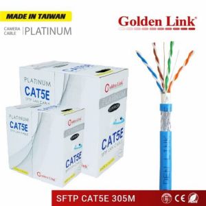 CÁP MẠNG GOLDEN LINK PLATINUM SFTP CAT 5E CHỐNG NHIỄU - XANH DƯƠNG - TW1102-1 - GL01004 (MADE IN TAIWAN)