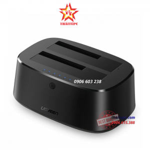 HDD dock 2 khay 2.5/3.5'' SATA-III USB 3.0 Ugreen 50742