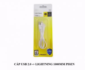 CÁP SẠC ĐIỆN THOẠI PISEN CABLE LIGHTNING FAST 1000MM - PSC0018