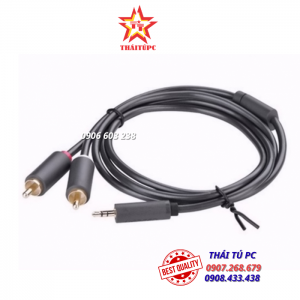 CÁP AUDIO 1 RA 2 RCA (JACK 3.5MM RA 2 ĐẦU HOA SEN) 5M UGREEN 10513 CHÍNH HÃNG