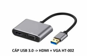 CÁP CHUYỂN ĐỔI USB 3.0 -> HDMI + VGA HT-002