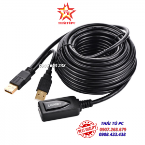 CÁP USB 2.0 - CÁP NỐI DÀI USB 10M UGREEN 20214 CÓ HỖ TRỢ NGUỒN