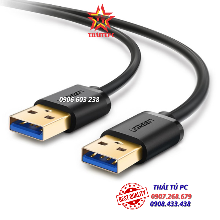 CÁP USB 3.0 HAI ĐẦU ĐỰC DÀI 2M CHÍNH HÃNG UGREEN 10371 CAO CẤP CÁP USB 3.0 HAI ĐẦU ĐỰC DÀI 2M CHÍNH HÃNG UGREEN 10371 CAO CẤP