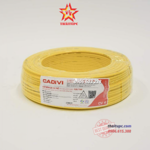 Dây cáp điện đơn cadivi CV 4.0 mm2 - cuộn 100 mét
