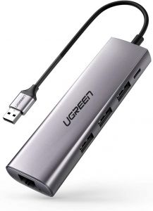Bộ chia USB 3.0 ra 3 cổng USB 3.0 + Lan 1000Mbps Ugreen 60812