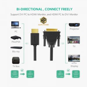 Cáp chuyển đổi HDMI to DVI 24+1 dài 5m HD106 chính hãng Ugreen 10137