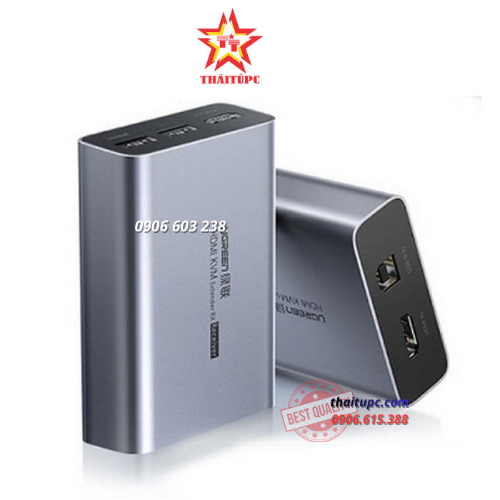 Thiết bị khuếch đại HDMI+USB qua Lan 150met KVM Cao Cấp Ugreen 60323 (Sender) Thiết bị khuếch đại HDMI+USB qua Lan 150met KVM Cao Cấp Ugreen 60323 (Sender)