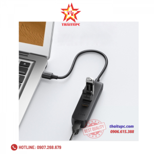 Cáp USB 2.0 sang Lan 10/100Mbps, 3 cổng USB 2.0 Ugreen 20984