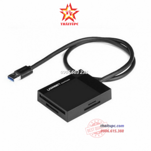ĐẦU ĐỌC THẺ USB 3.0 ĐA NĂNG CF, SD, TF, MS DÀI 0.5M UGREEN 30333