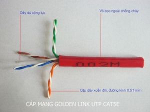 CÁP MẠNG GOLDEN LINK PLATINUM CAT.5E UTP MÀU CAM (GL01030, 305 MÉT/CUỘN)