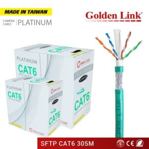 CÁP MẠNG GOLDEN LINK PLATINUM SFTP CAT 6 – CHỐNG NHIỄU DÀI 100M MÀU XANH LÁ TW1104-100 (MADE IN TAIWAN) (GL01008)