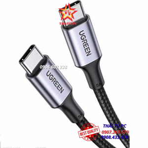 CÁP SẠC, DỮ LIỆU USB TYPE-C TO TYPE-C DÀI 3M BỌC DÙ HỖ TRỢ PD 100W UGREEN 90120 CAO CẤP