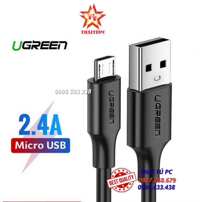 CÁP USB 2.0 TO MICRO USB, DÀI 1M, ĐEN - UGREEN 60135 CÁP USB 2.0 TO MICRO USB, DÀI 1M, ĐEN - UGREEN 60135