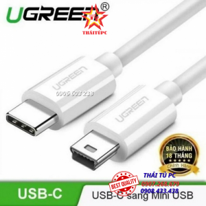 CÁP SẠC USB TYPE-C TO MINI USB DÀI 1,5M CHÍNH HÃNG UGREEN 40418 MÀU TRẮNG CAO CẤP