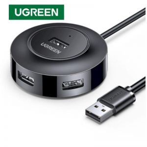 Bộ chia USB 4 cổng USB 2.0 UGREEN 30367 có đèn LED 200 cm màu đen