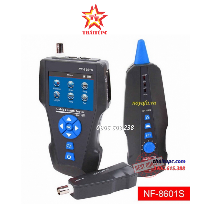 Máy test mạng noyafa NF-8601S Test RJ45, RJ11, BNC, POE Máy test mạng noyafa NF-8601S Test RJ45, RJ11, BNC, POE