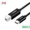 cap-may-in-usb-2-0-type-c-to-usb-type-b-dai-3m-mau-den-chinh-hang-ugreen-80812 - ảnh nhỏ 8