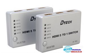 Bộ gộp HDMI 5 vào 1 ra Dtech DT-7021
