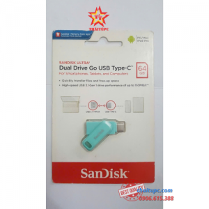 USB SanDisk Ultra Dual Drive Go USB3.1/Type C, 64GB, Green (SDDDC3-064G-G46G)