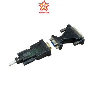 Cáp USB2.0 -> COM 9K + đầu đổi COM 25K dài 1.8M DTECH DT-5003A(GT)