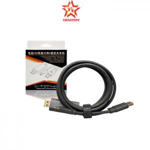 Cáp USB link 2.0 + Type-C dài 2m màu xám DTECH TB-2915