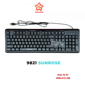 Bàn phím văn phòng có dây USB Tiếng Hoa SUNROSE 9821