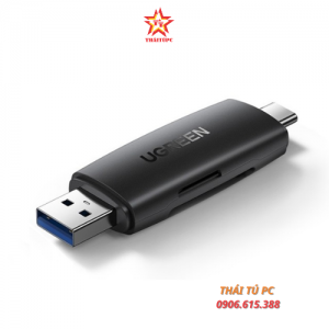 Đầu đọc thẻ nhớ SD/TF 2 trong 1 USB-A & USB-C Ugreen 80191