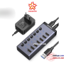 bo-hub-chia-7-cong-usb-3-0-5gbps-vo-nhom-cong-tac-ugreen-90307-kem-nguon-12v2a-chan-tron - ảnh nhỏ  1