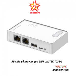 Bộ chia sẻ máy in qua LAN UNITEK T036A