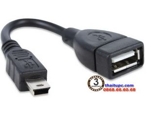 Đầu chuyển đổi Mini USB to USB OTG (Đen)