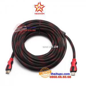 Dây cáp tín hiệu 2 đầu HDMI YH-20 chuẩn 1.4 chống nhiễu 20M (Đen phối đỏ)