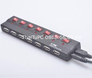 Hub USB 2.0 7 Ports Z-Tek (ZE 532A) + Nguồn