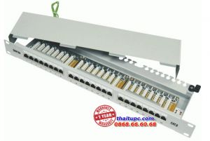 Patch panel 24 port Dintek, CAT.6, 19 inch, Fully Shielded